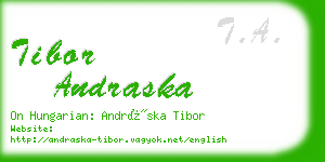 tibor andraska business card